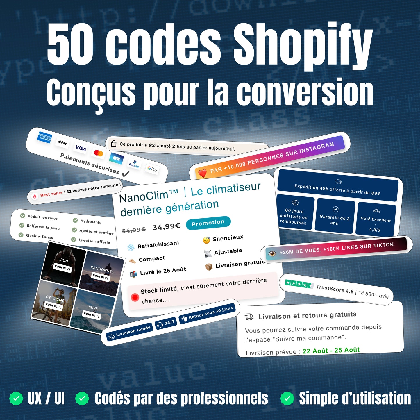 KodiBook®｜Les 50 codes pour réussir｜Codes liquids personnalisés